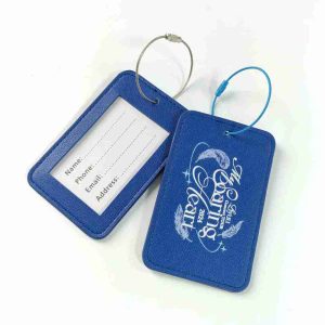 leather luggage tag